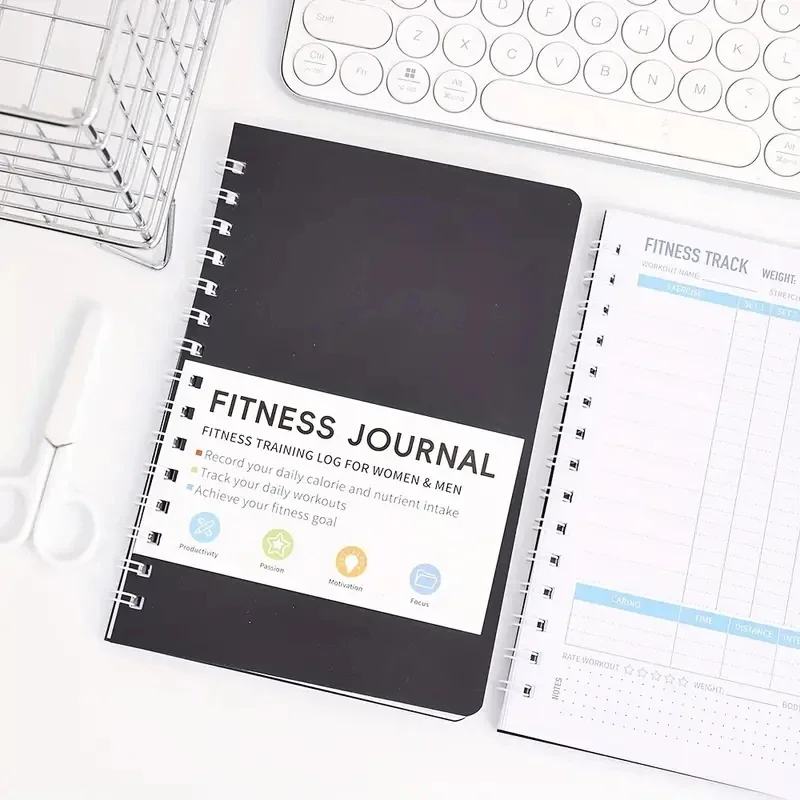 Спиральный блокнот для ежеднев – обзор и цена Fitness Nutrition Journal